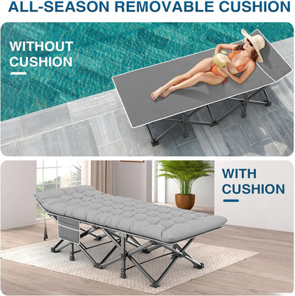 Comfortable Folding Camping Cot with Soft Mattress
