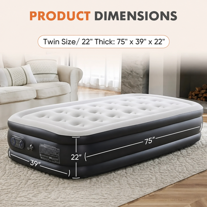 High Capacity Air Mattress with Quick Inflate Design