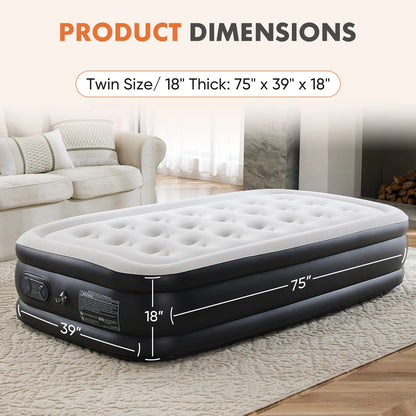 High Capacity Air Mattress with Quick Inflate Design