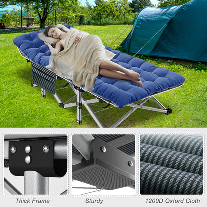 Summer Cool，Portable Folding Camping Cot, 2-Sided Mattress