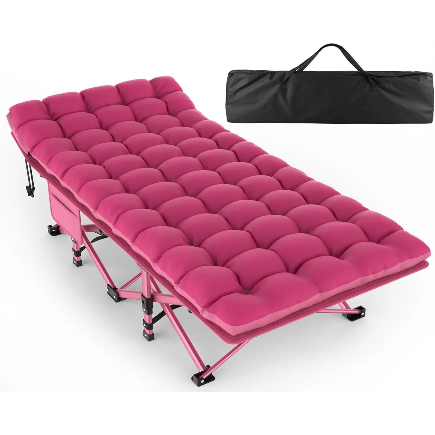 Comfortable Folding Camping Cot with Soft Mattress