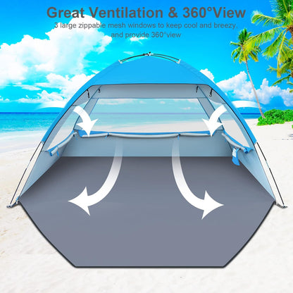 Portable UPF 50+ Beach Sun Shelter Canopy