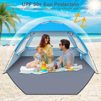 Portable UPF 50+ Beach Sun Shelter Canopy
