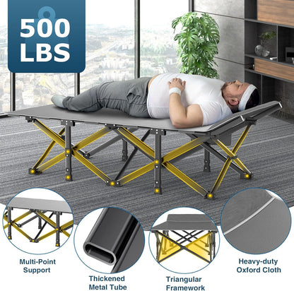 Comfortable Folding Camping Cot with Soft Mattress